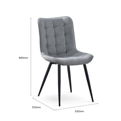 FINELLA Dining Chair (Dark Grey)