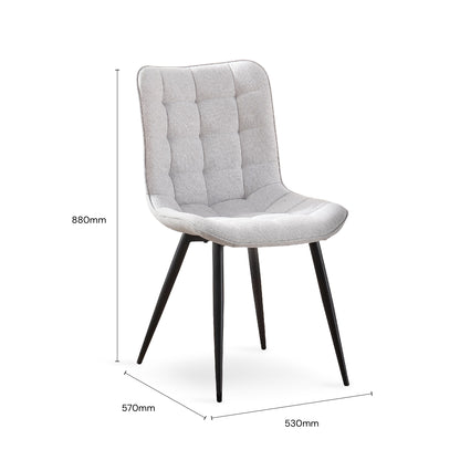 FINELLA Dining Chair (Light Grey)