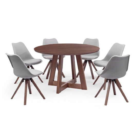 FINLEY 1.2M Dining Table with BRYCE Side Chair (1T+6C)