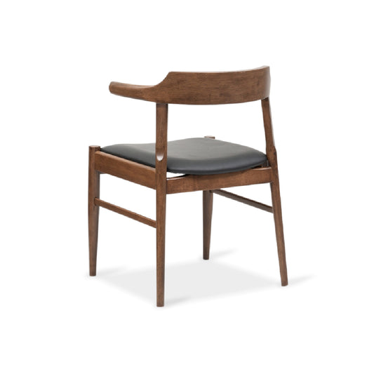 JOHNNY Arm Chair (Walnut/Pu Black)