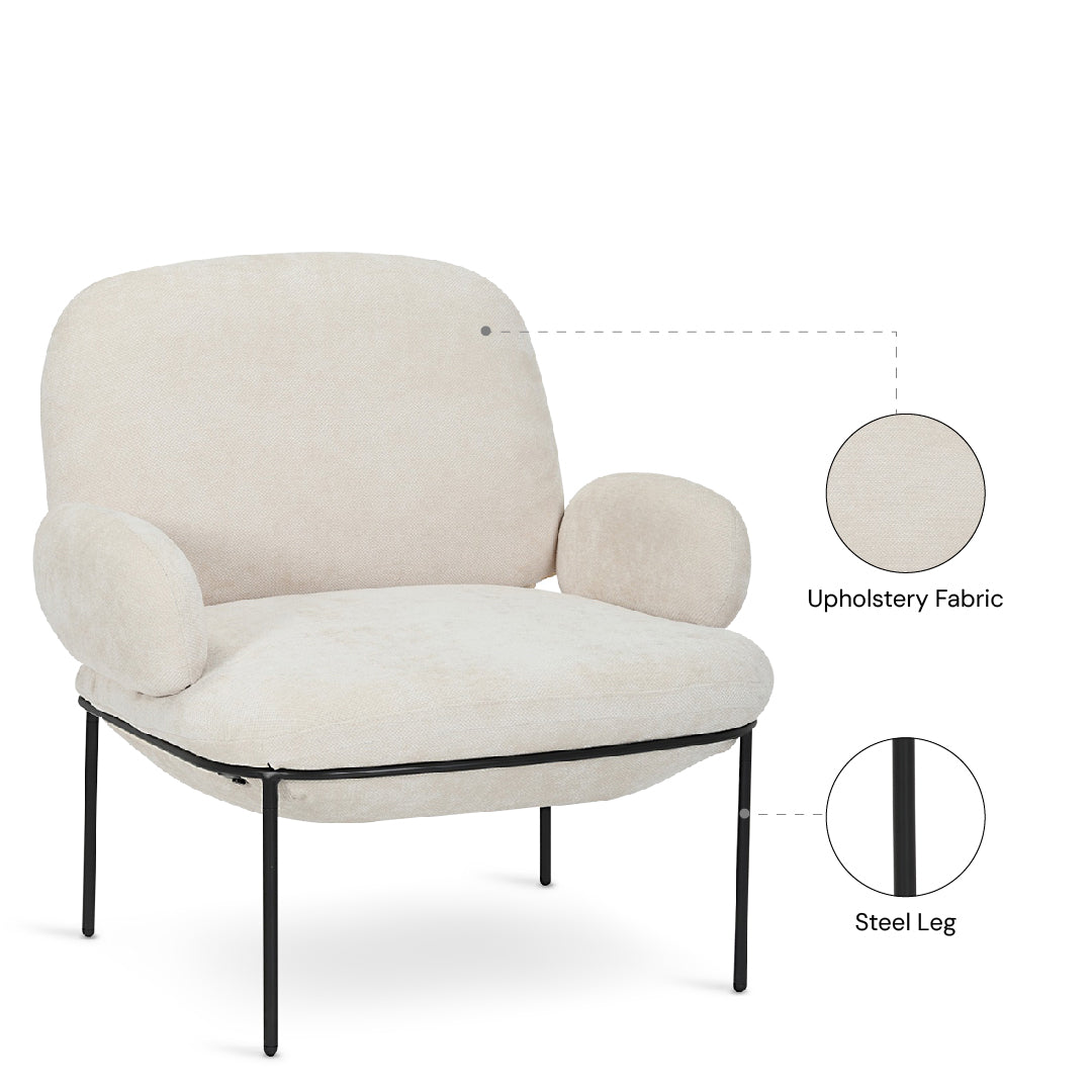 JANIE Arm Chair Light Beige