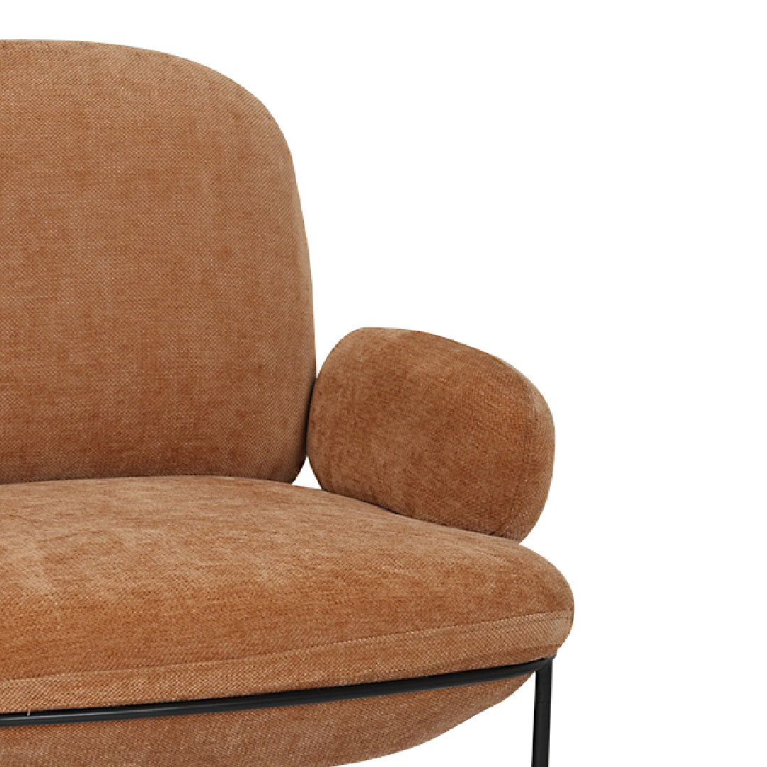 JANIE Arm Chair Camel Brown