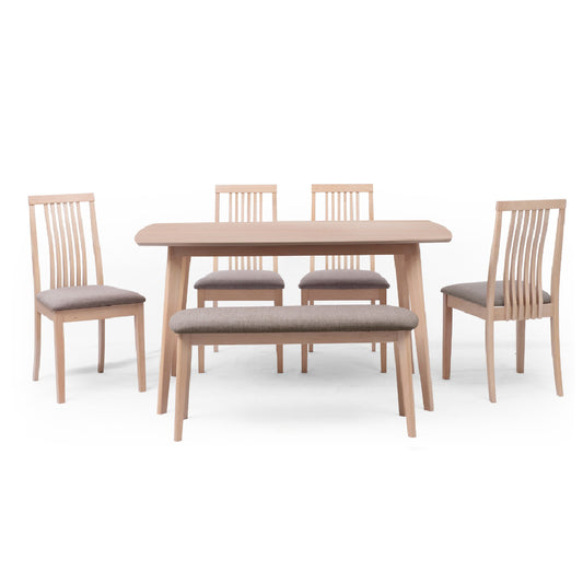 JUNO 1.4M Dining Set (1T+4C+1B)