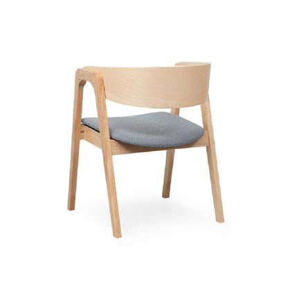 KIANNA Arm Chair (Wooden Backrest) (Nat)