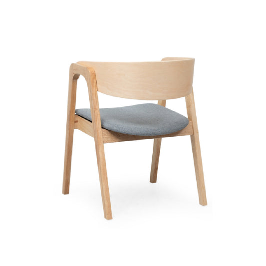 KIANNA Arm Chair (Wooden Backrest) (Nat)