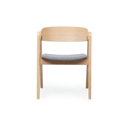 KIANNA Arm Chair (Wooden Backrest) (Nat)