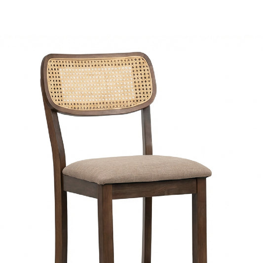 KIA Rattan Bar Chair (Walnut)