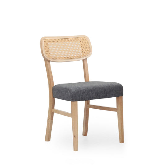 MAVELLE Rattan Chair (Natural/Grey)