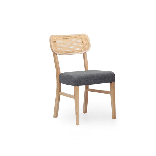 MAVELLE Rattan Chair (Natural/Grey)