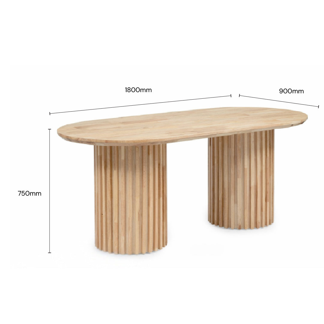 MEDELLINE 1.8M Dining Table (Natural)