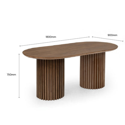 MEDELLINE 1.8M Dining Table (Walnut)