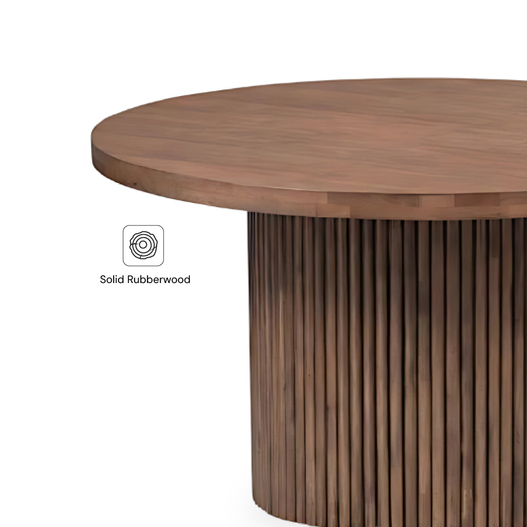 MOANA 1.3M Round Dining Table (Walnut)