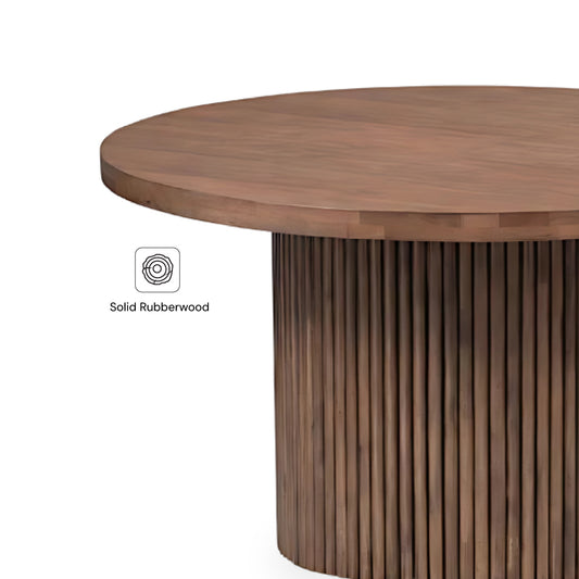 MOANA 1.3M Round Dining Table (Walnut)