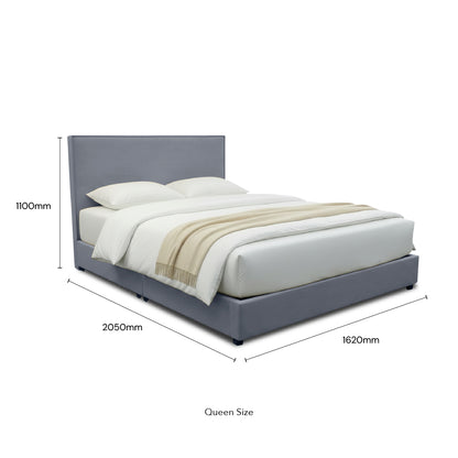 MALOY Bed (Blue Grey)