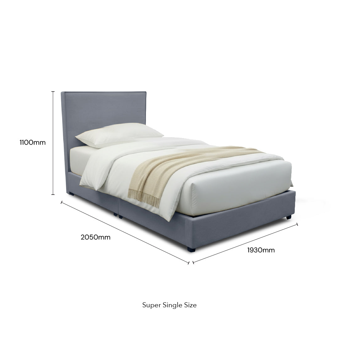MALOY Bed (Blue Grey)