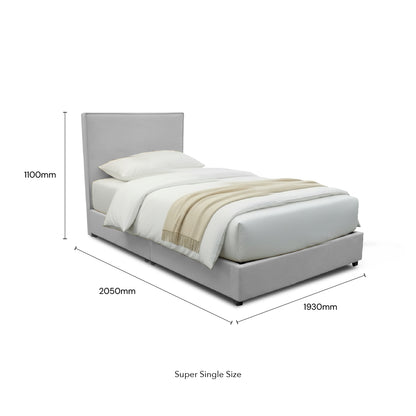 MALOY Bed (Light Grey)