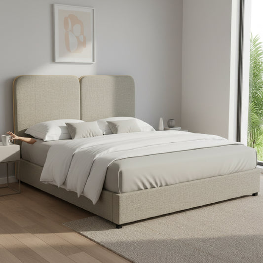 MOELY Bed (Light Grey)
