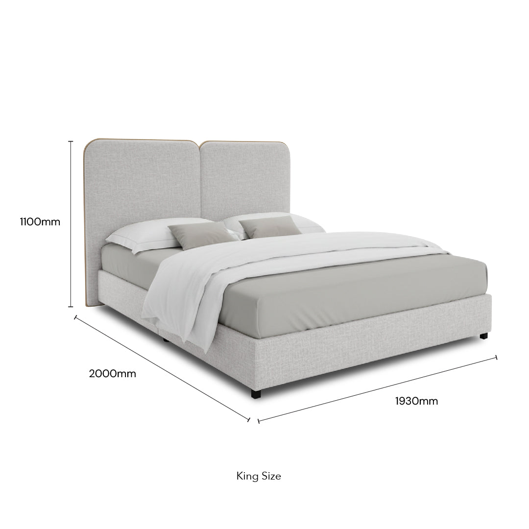 MOELY Bed (Light Grey)