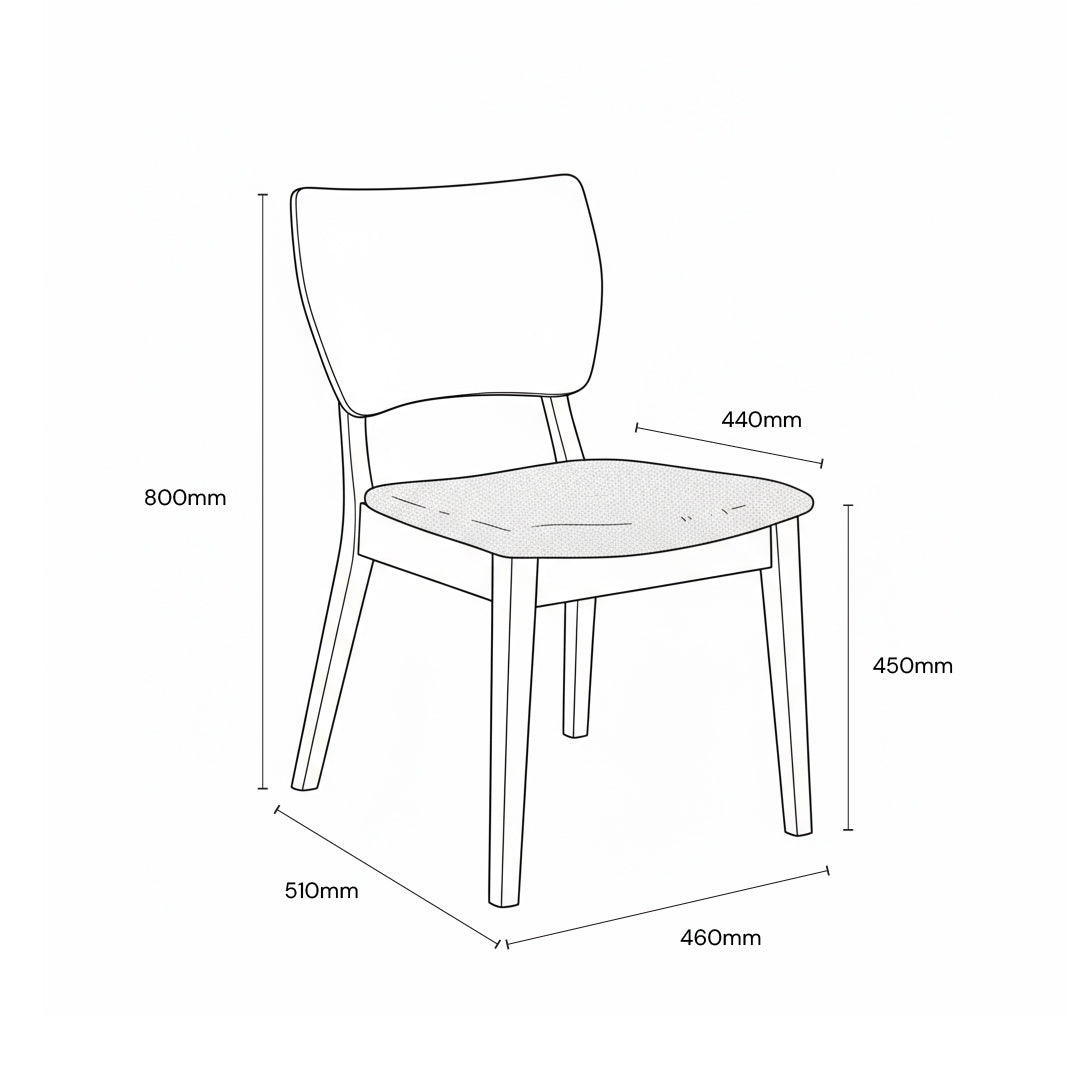 NARI Dining Chair (White Wash)