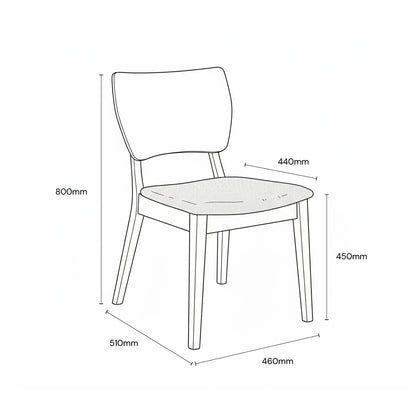 NARI Dining Chair (White Wash)