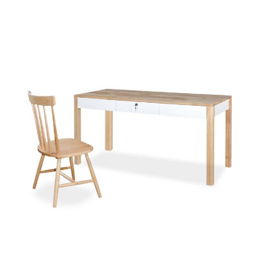 DINI 1.5M Writing Table with Chair Set (Natural)