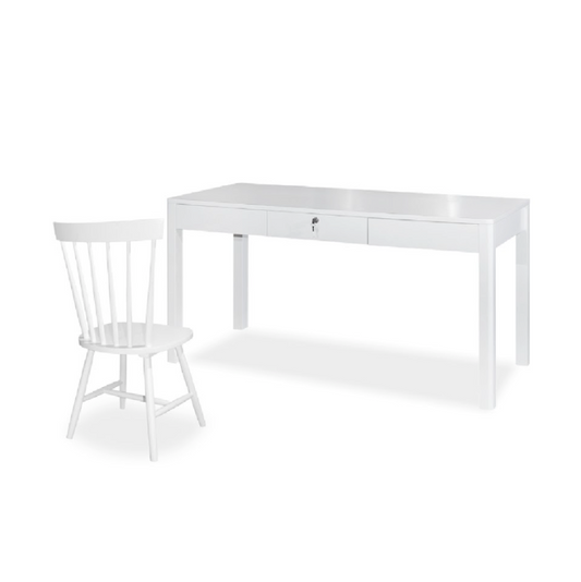 DINI 1.5M Writing Table with Chair Set (White)