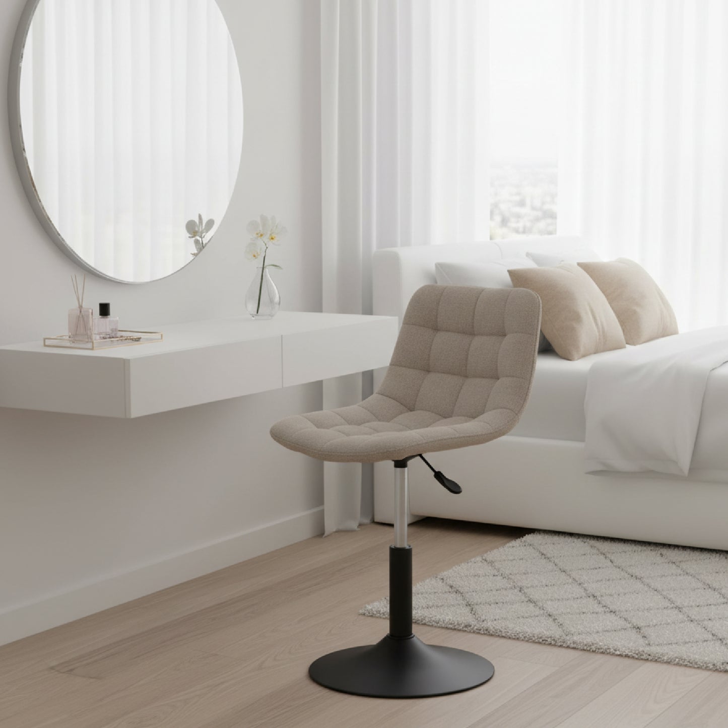 SILKE Dressing Stool Beige