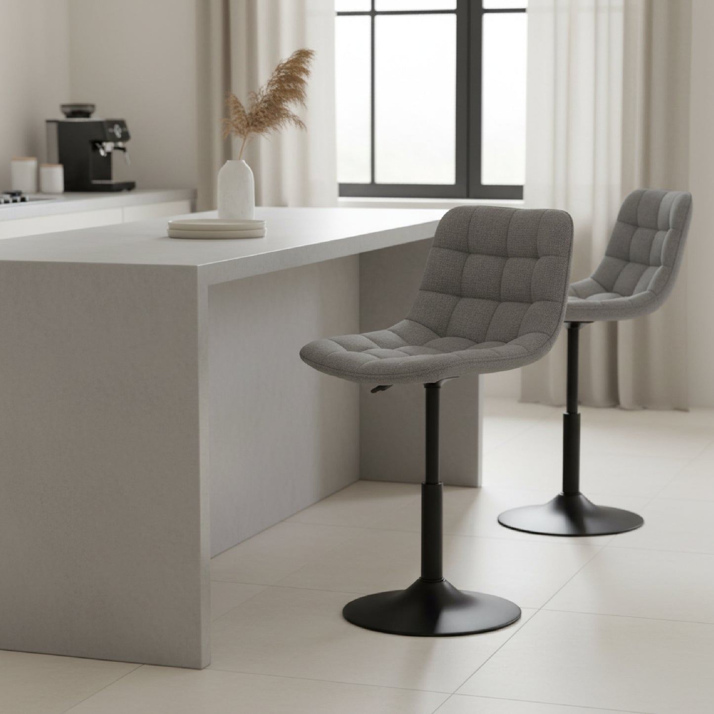 SILKE Dressing Stool Grey