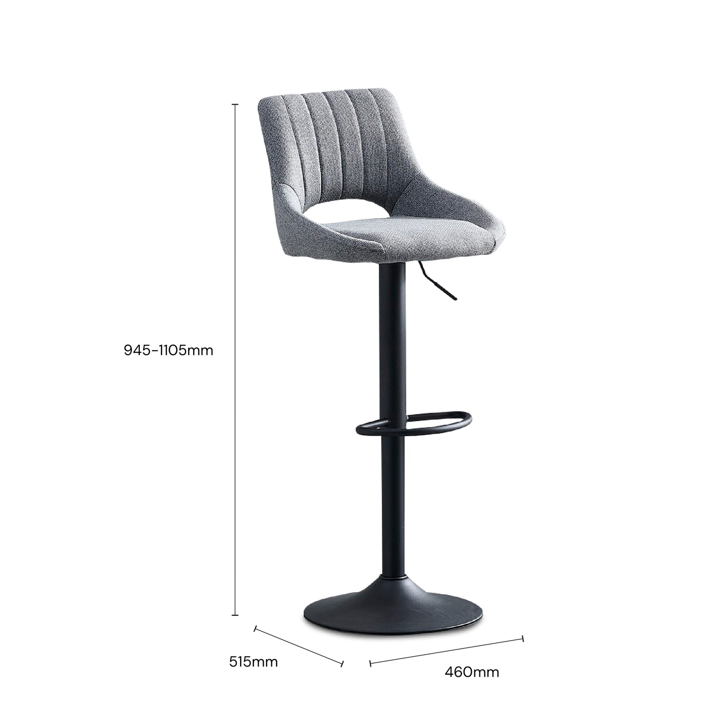 SOLNA Bar Chair Dark Grey