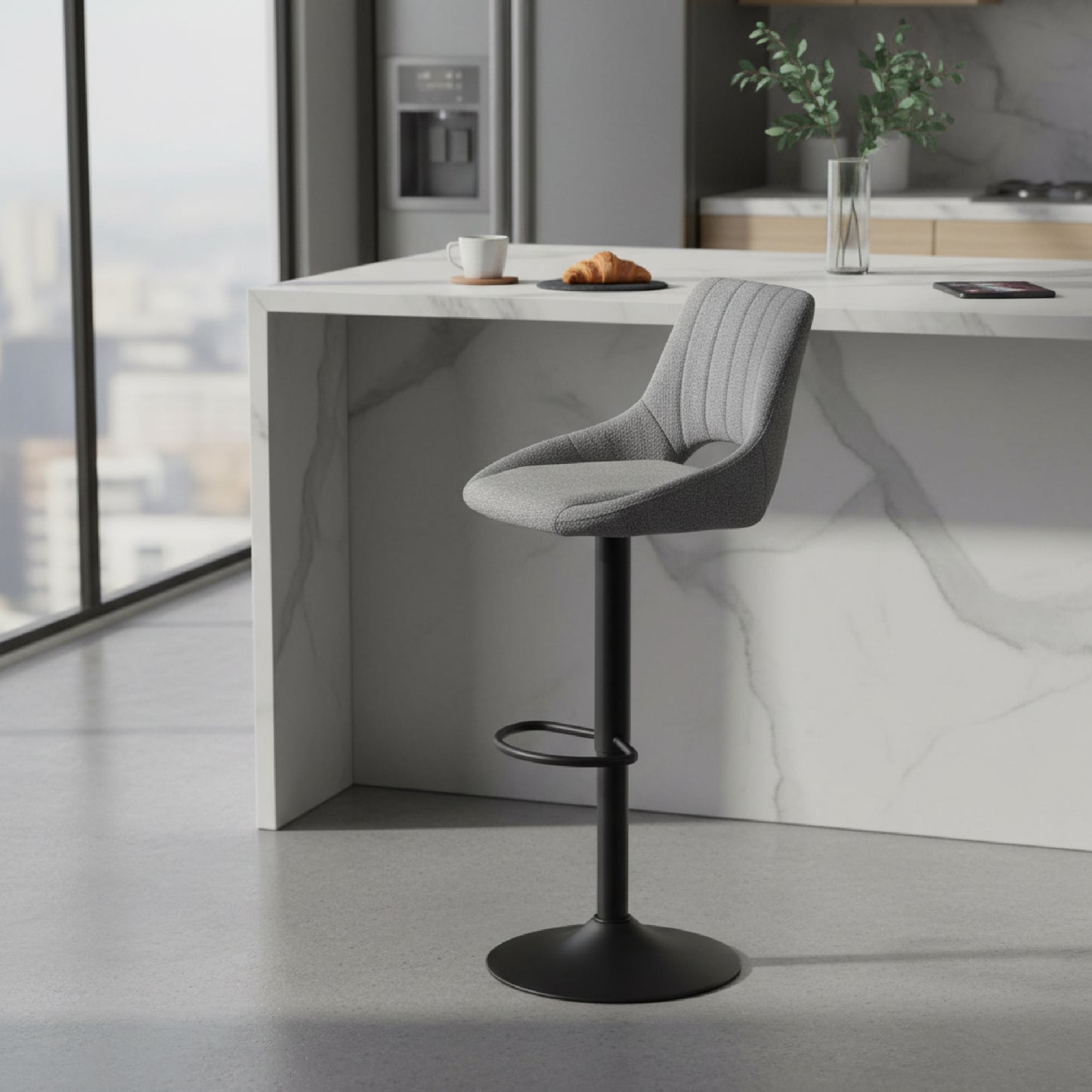SOLNA Bar Chair Dark Grey