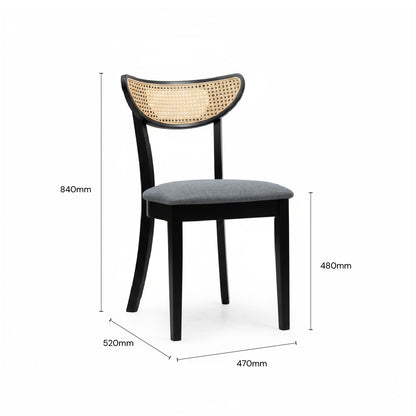 USHER Rattan Chair (Black)