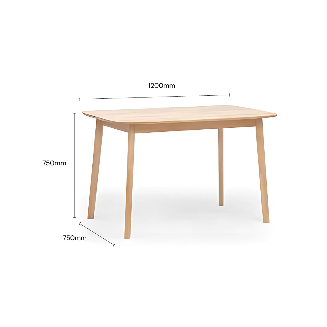 WREN II 1.2M Dining Table (Natural)