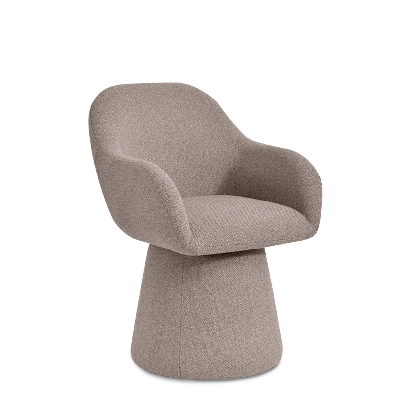 WENNIE Swivel Arm Chair Taupe Brown