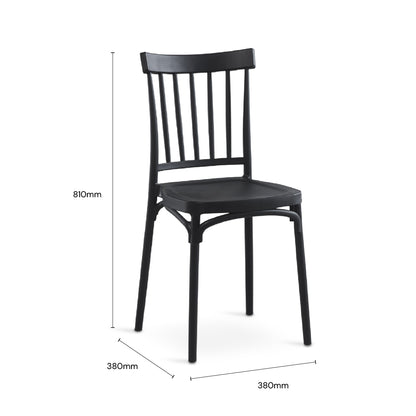 KUZA Cafe Chair (Black)