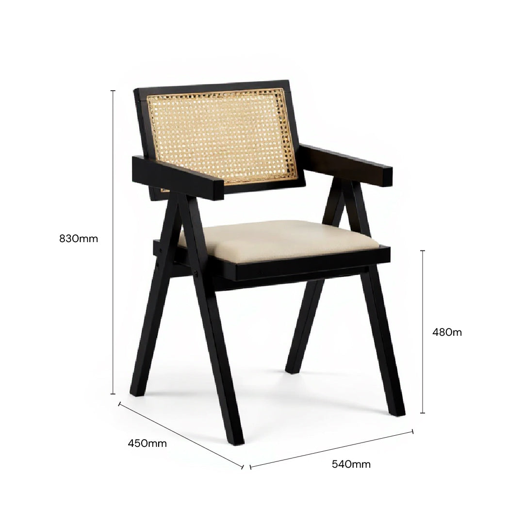 ARIANA Arm Chair (Black)